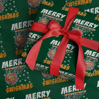 Funny Christmas Basketball Wrapping Paper Roll Merry Swishmas Xmas Swish Technique - Wonder Print Shop