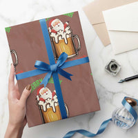 Funny Christmas Beer Wrapping Paper Roll Merry Drunk I'm Xmas Wasted Santa - Wonder Print Shop