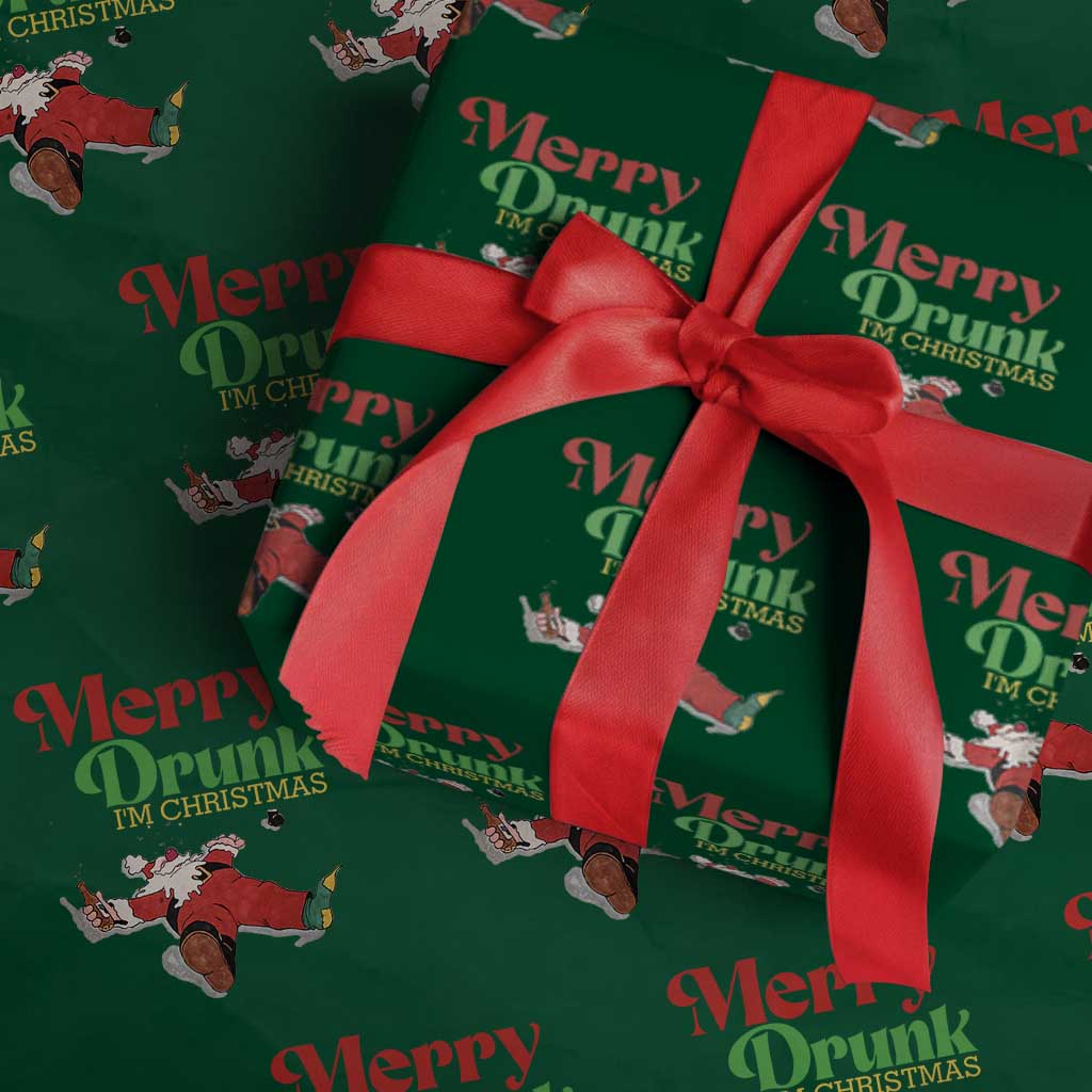 Funny Christmas Beers Wrapping Paper Roll Merry Drunk I'm Christmas Santa - Wonder Print Shop