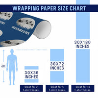 Funny Christmas Beers Wrapping Paper Roll Reinbeers Santa Sleigh Moon - Wonder Print Shop