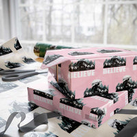 Funny Christmas Bigfoot Wrapping Paper Roll Believe Santa Sasquatch Snow - Wonder Print Shop
