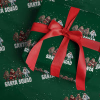 Funny Christmas Bigfoot Wrapping Paper Roll Santa Squad Sasquatch Cosplay Elf Santa Snowman - Wonder Print Shop