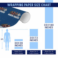 Funny Christmas Bigfoot Wrapping Paper Roll Santa Squad Sasquatch Cosplay Elf Santa Snowman - Wonder Print Shop