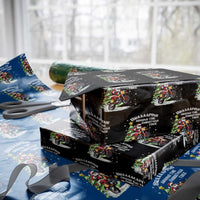 Funny Christmas Biker Wrapping Paper Roll Braaaaping Around The Christmas Tree Dirt Bike Santa - Wonder Print Shop