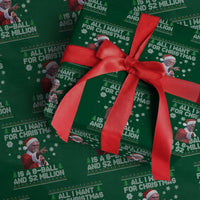 Funny Christmas Billy Meme Wrapping Paper Roll A 8 Ball and 2 Million Dollars Baby Uncle in Santa Suit - Wonder Print Shop