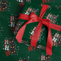 Funny Christmas Black Cat Triple Ho Wrapping Paper Roll - Wonder Print Shop