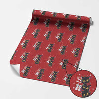 Funny Christmas Black Cat Triple Ho Wrapping Paper Roll - Wonder Print Shop
