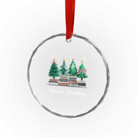 Funny Christmas Book Crystal Glass Ornament Season Readings Xmas Tree Bookworm Teacher Librarian - Wonder Print Shop