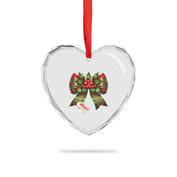 Funny Christmas Bow Present Costume Heart Crystal Glass Ornament - Wonder Print Shop