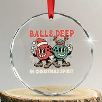 Funny Christmas Bowling Crystal Glass Ornament Balls Deep In Christmas Spirit - Wonder Print Shop