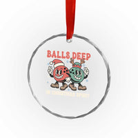 Funny Christmas Bowling Crystal Glass Ornament Balls Deep In Christmas Spirit - Wonder Print Shop
