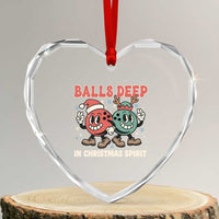 Funny Christmas Bowling Heart Crystal Glass Ornament Balls Deep In Christmas Spirit - Wonder Print Shop
