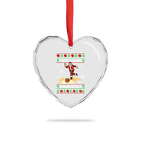 Funny Christmas Bowling Heart Crystal Glass Ornament Thats Some Bowlshit Xmas Bowler Santa - Wonder Print Shop
