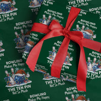 Funny Christmas Bowling Wrapping Paper Roll Bowling Makes Me Happy The Ten Pin Not So Much - Wonder Print Shop
