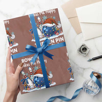 Funny Christmas Bowling Wrapping Paper Roll Bowling Makes Me Happy The Ten Pin Not So Much - Wonder Print Shop