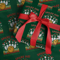 Funny Christmas Bowling Wrapping Paper Roll Spare Me Its Xmas Festive Holiday - Wonder Print Shop