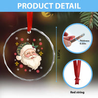 Funny Christmas Cajun Louisiana Santa Papa Noel Crystal Glass Ornament - Wonder Print Shop