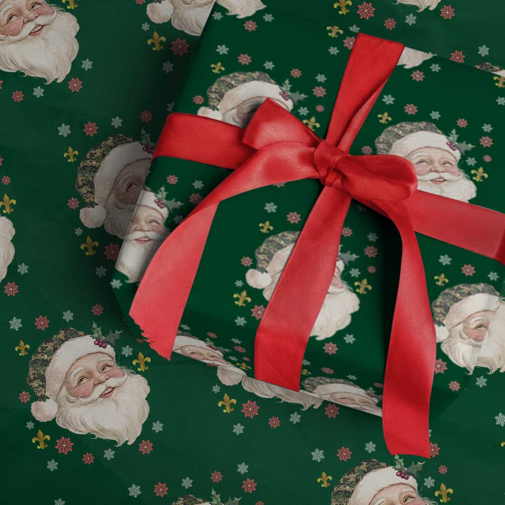 Funny Christmas Cajun Louisiana Santa Papa Noel Wrapping Paper Roll - Wonder Print Shop