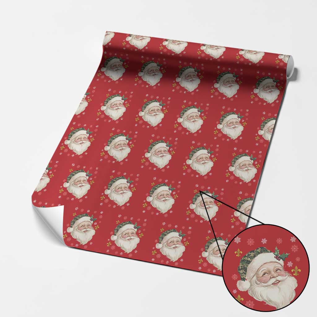 Funny Christmas Cajun Louisiana Santa Papa Noel Wrapping Paper Roll - Wonder Print Shop