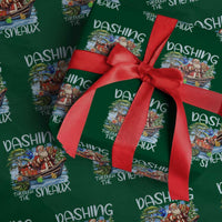 Funny Christmas Cajun Louisiana Wrapping Paper Roll Dashing Through The Sneaux Santa Alligator - Wonder Print Shop