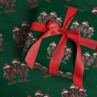 Funny Christmas Cajun Louisiana Wrapping Paper Roll Roux-Dolph Crawfish Reindeers Santa Hat - Wonder Print Shop
