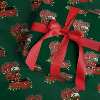 Funny Christmas Cajun Wrapping Paper Roll Triple Heaux Santa Louisiana Map Crawfish - Wonder Print Shop