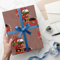 Funny Christmas Cajun Wrapping Paper Roll Triple Heaux Santa Louisiana Map Crawfish - Wonder Print Shop