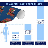 Funny Christmas Cajun Wrapping Paper Roll Triple Heaux Santa Louisiana Map Crawfish - Wonder Print Shop