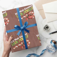 Funny Christmas Candy Cane Wrapping Paper Roll It's Not Gonna Lick Itself - Wonder Print Shop
