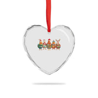Funny Christmas Chicken Heart Crystal Glass Ornament Funny Xmas Chickens Animals Farm Lover Gift - Wonder Print Shop