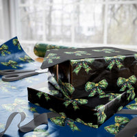 Funny Christmas Coquette Wrapping Paper Roll Green Xmas Tree Bow - Wonder Print Shop