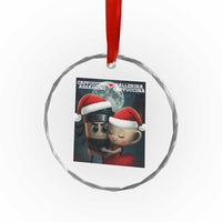 Funny Christmas Couple Crystal Glass Ornament Italian Brainrot Meme - Wonder Print Shop