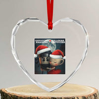 Funny Christmas Couple Heart Crystal Glass Ornament Italian Brainrot Meme - Wonder Print Shop