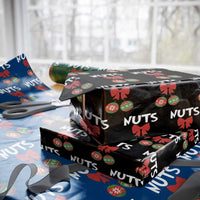 Funny Christmas Couple Wrapping Paper Roll Chest Nuts Baubles - Wonder Print Shop