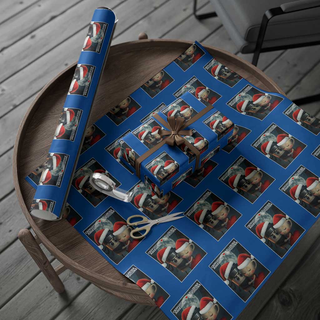 Funny Christmas Couple Wrapping Paper Roll Italian Brainrot Meme - Wonder Print Shop