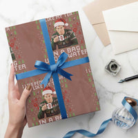Funny Christmas Crime Drama Wrapping Paper Roll I Like People The Way I Like My Tea In A Bag Under Water - Wonder Print Shop
