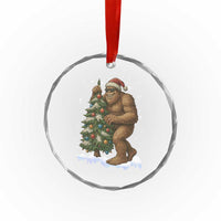 Funny Christmas Crystal Glass Ornament Bigfoot Decorating Xmas Tree Gift - Wonder Print Shop