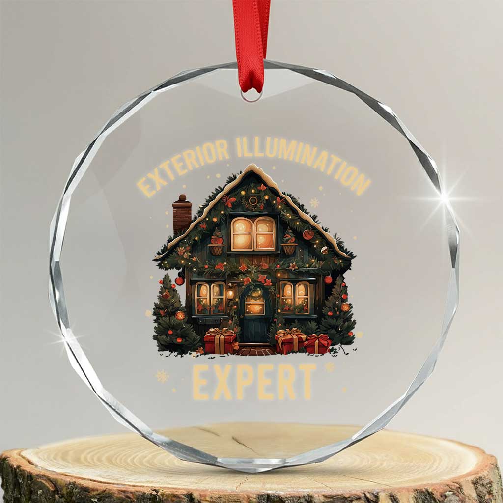 Funny Christmas Crystal Glass Ornament Exterior Illumination Expert Xmas Lights Home Decor TS02
