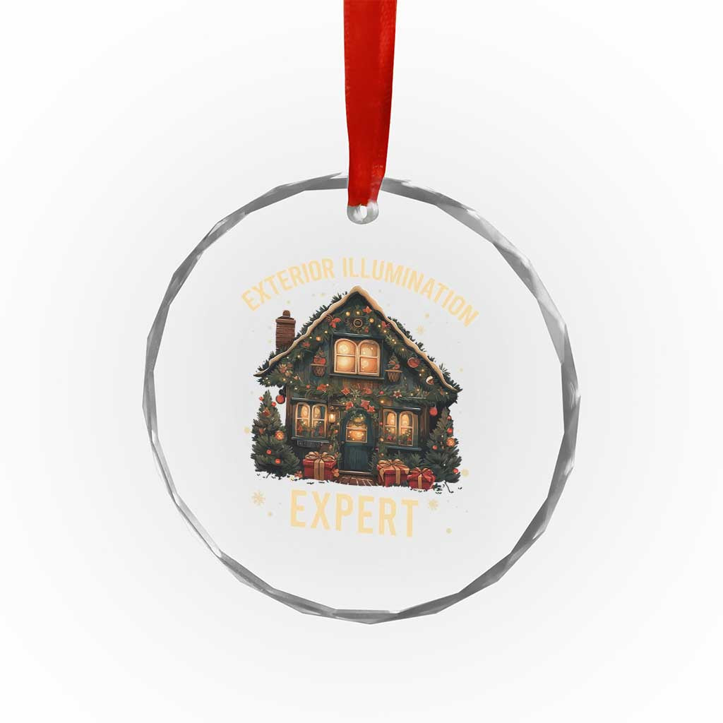 Funny Christmas Crystal Glass Ornament Exterior Illumination Expert Xmas Lights Home Decor TS02