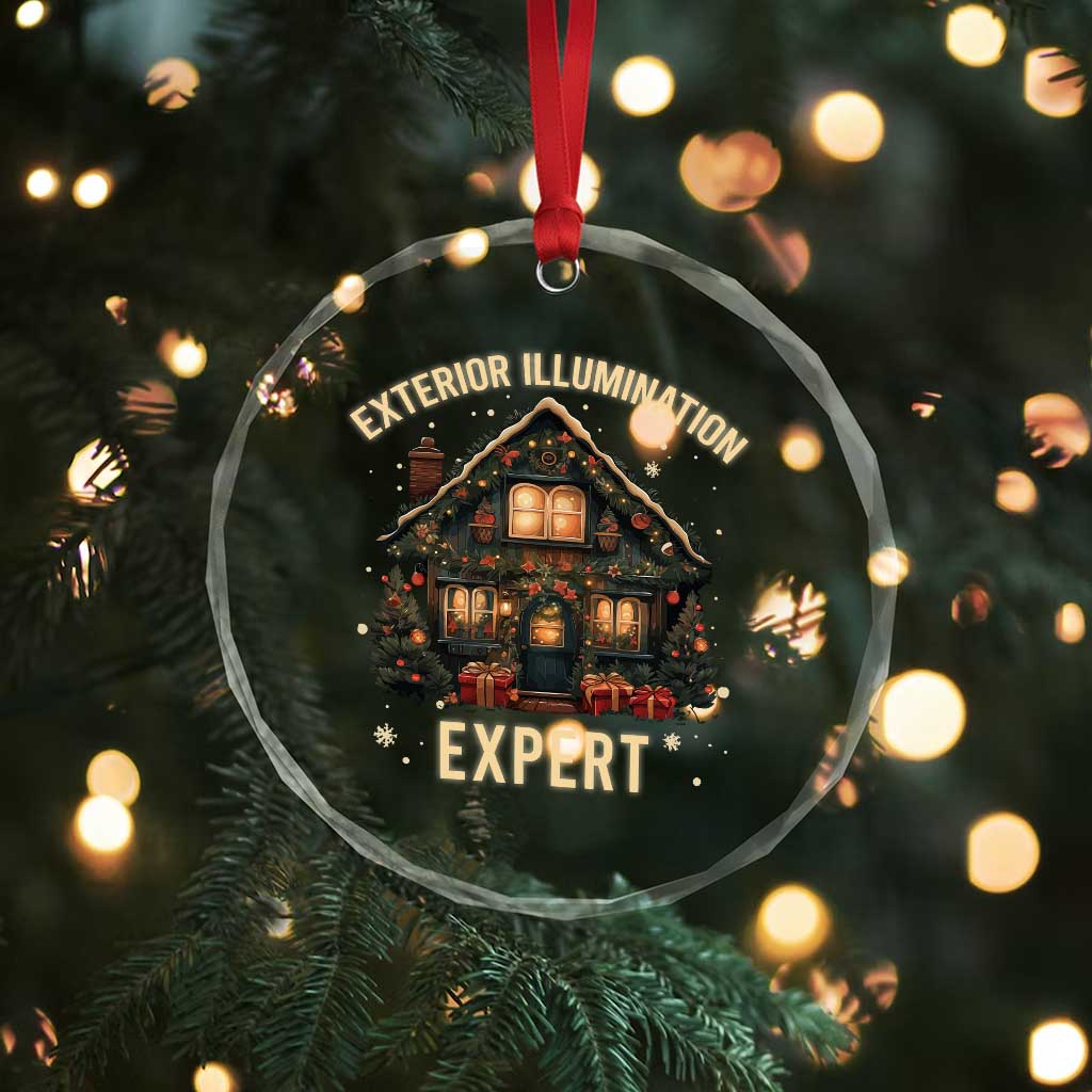 Funny Christmas Crystal Glass Ornament Exterior Illumination Expert Xmas Lights Home Decor TS02