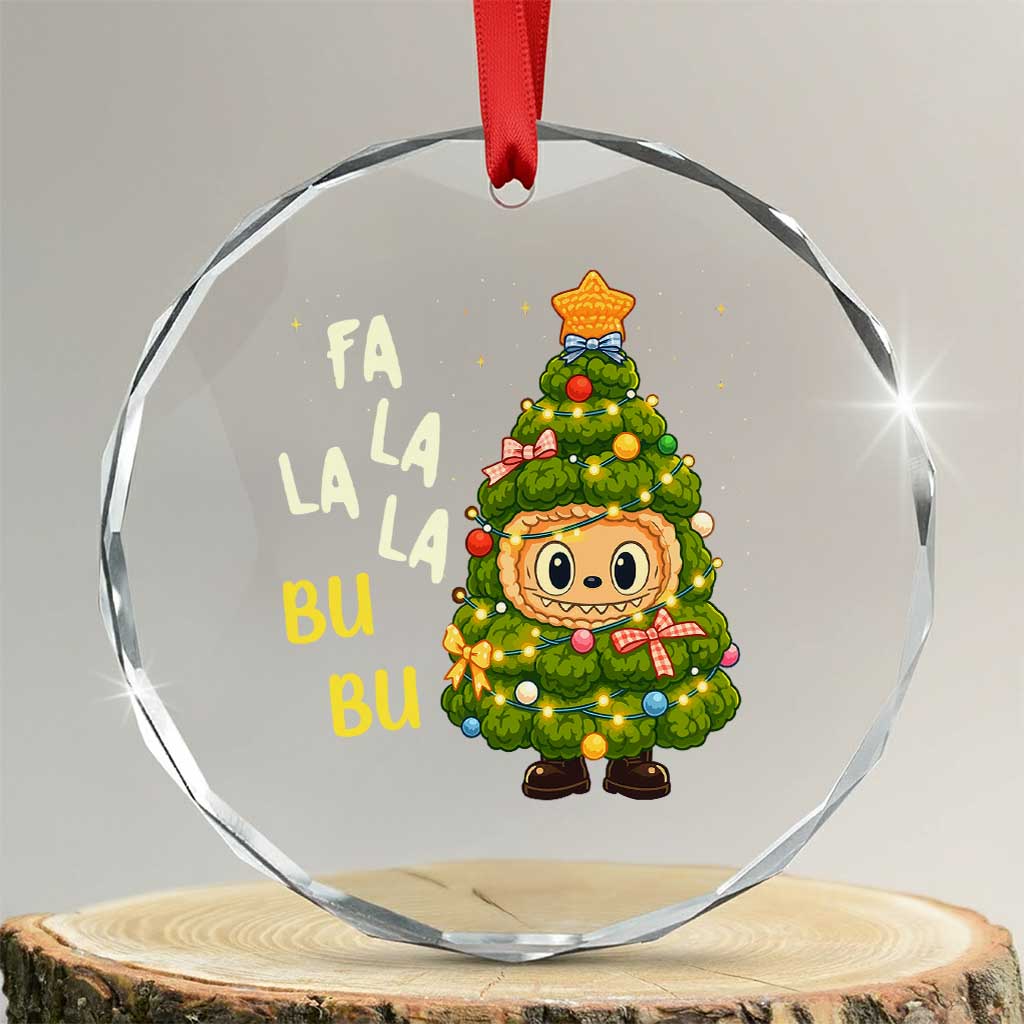 Funny Christmas Crystal Glass Ornament Fa La La La Bu Bu Xmas Song Kawaii Bubu - Wonder Print Shop