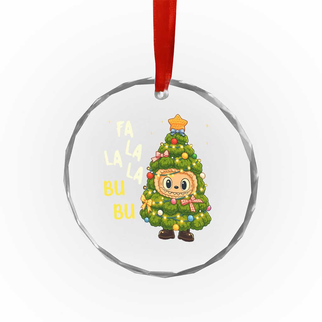 Funny Christmas Crystal Glass Ornament Fa La La La Bu Bu Xmas Song Kawaii Bubu - Wonder Print Shop