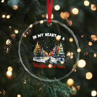 Funny Christmas Crystal Glass Ornament In My Heart Is A Xmas Tree Farm Retro Vintage Clothing TS02