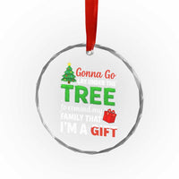 Funny Christmas Crystal Glass Ornament Lay Under The Tree Xmas Family Pajama Gift - Wonder Print Shop