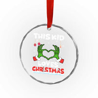 Funny Christmas Crystal Glass Ornament This Kid Loves Xmas Skeleton Heart TS02