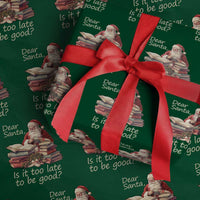 Funny Christmas Wrapping Paper Roll Dear Santa Is It Too Late To Be Good
