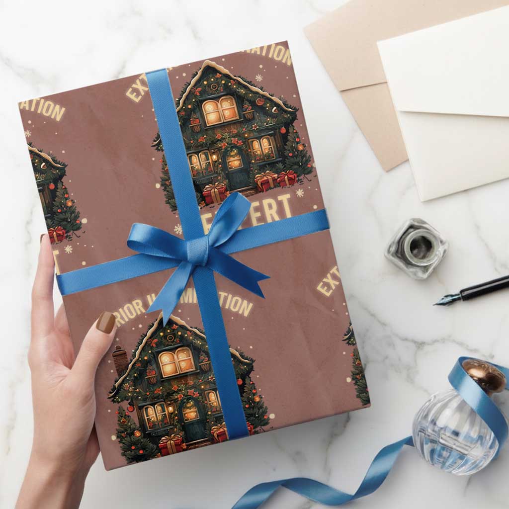 Funny Christmas Wrapping Paper Roll Exterior Illumination Expert Xmas Lights Home Decor