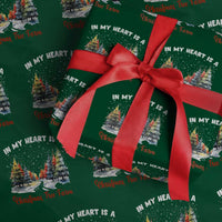 Funny Christmas Wrapping Paper Roll In My Heart Is A Xmas Tree Farm Retro Vintage Clothing