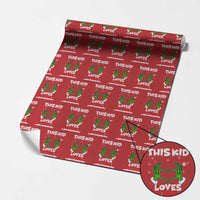 Funny Christmas Wrapping Paper Roll This Kid Loves Xmas Skeleton Heart