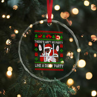Funny Christmas Diddy Crystal Glass Ornament Aint No Party Like A Diddy Party Baby Oil Dirty Ugly Xmas - Wonder Print Shop